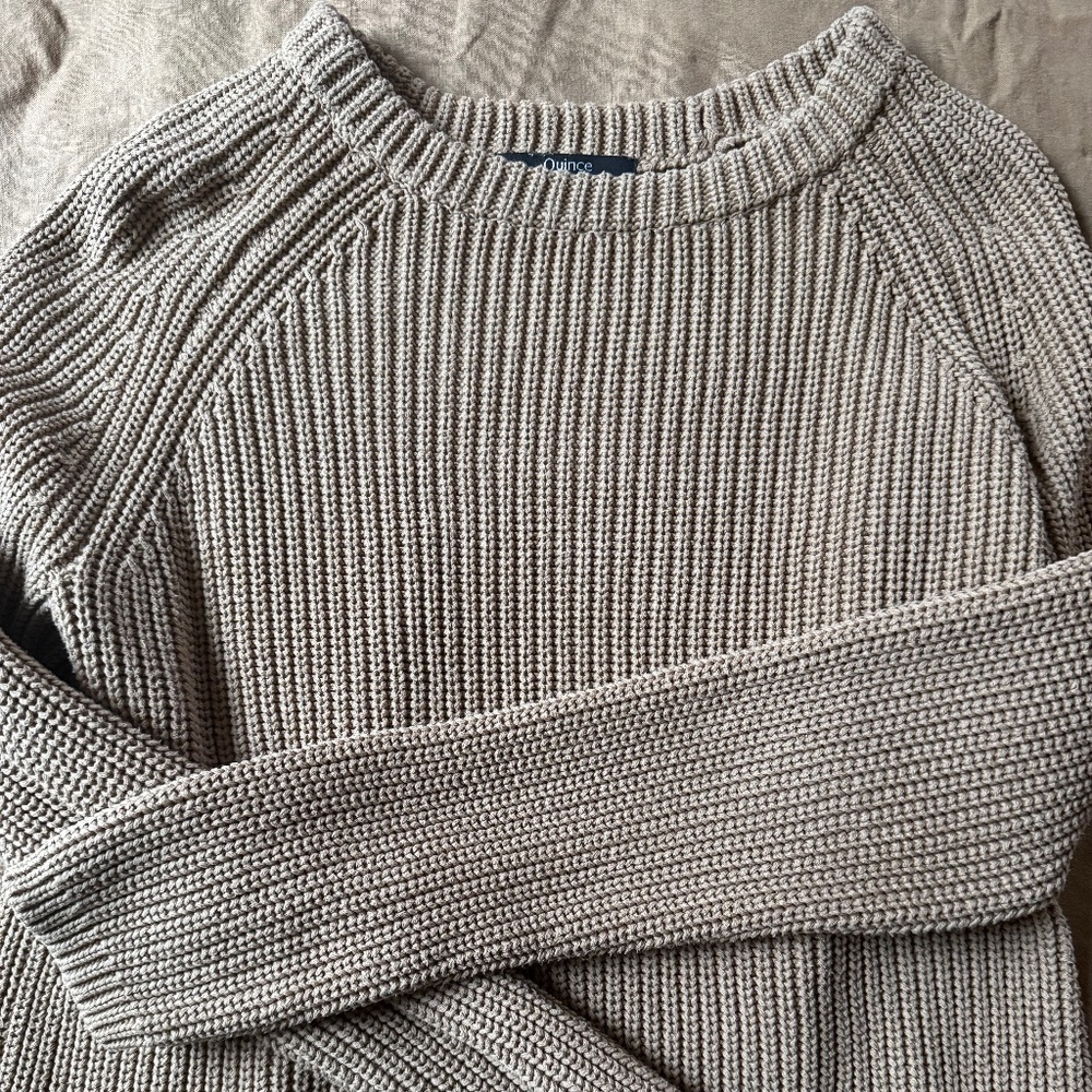 Quince 100% Organic Cotton Fisherman Crew Sweater